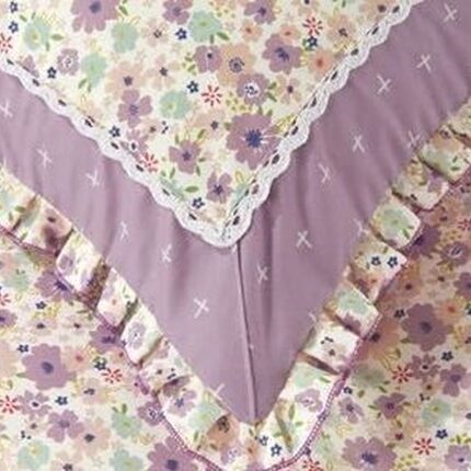 Lenjerie de pat 100% bumbac Brodat – 4 piese, Model 14302