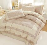 Lenjerie de pat 100% bumbac Brodat – 4 piese, Model 14306 - imagine 2