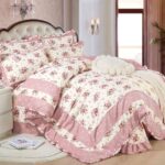 Lenjerie de pat 100% bumbac Brodat – 4 piese, Model 14307 - imagine 2