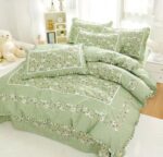Lenjerie de pat 100% bumbac Brodat – 4 piese, Model 14312 - imagine 2
