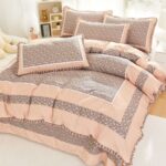 Lenjerie de pat 100% bumbac Brodat – 4 piese, Model 14317 - imagine 2