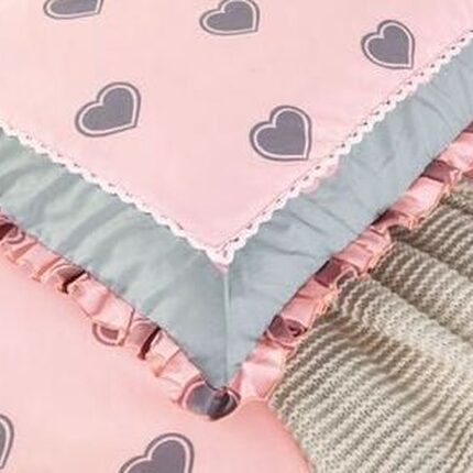 Lenjerie de pat 100% bumbac Brodat – 4 piese, Model 14319