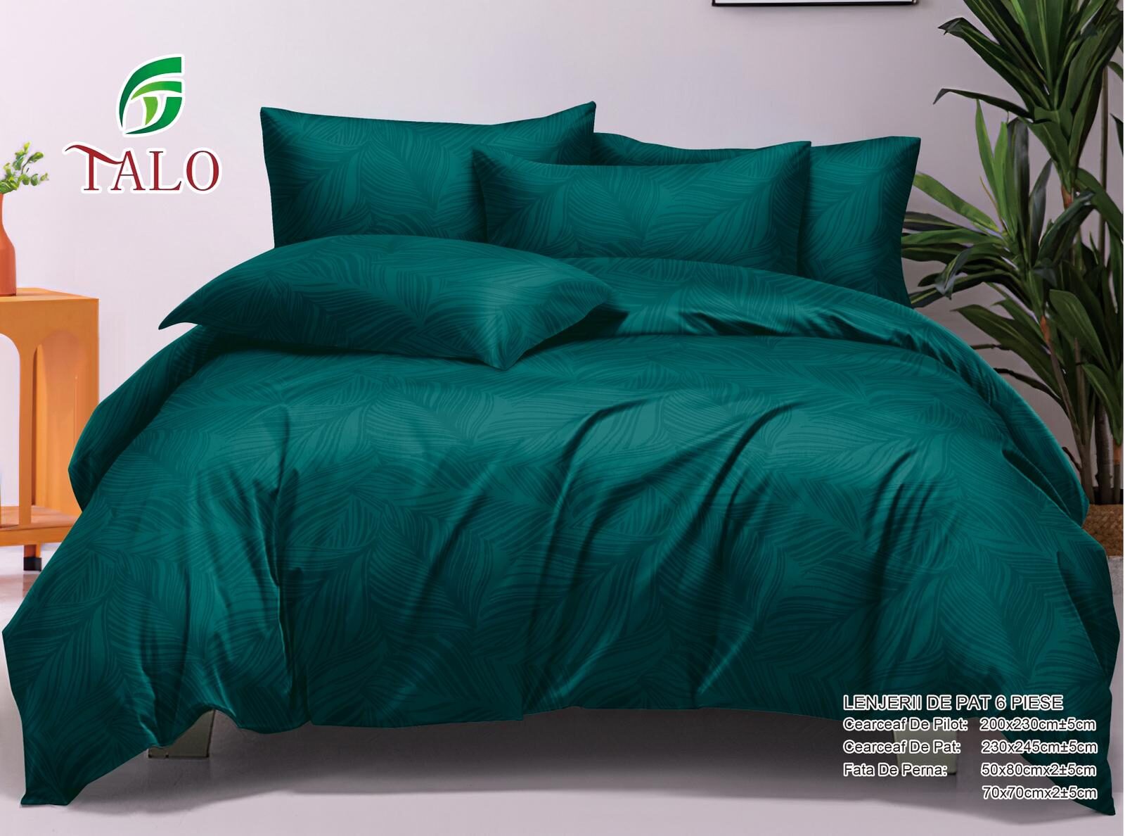 Lenjerie de pat 100% bumbac finet DELUXE – 6 piese, Model 17986 Lenjerie de pat 100% bumbac finet DELUXE – 6 piese, Model 17986