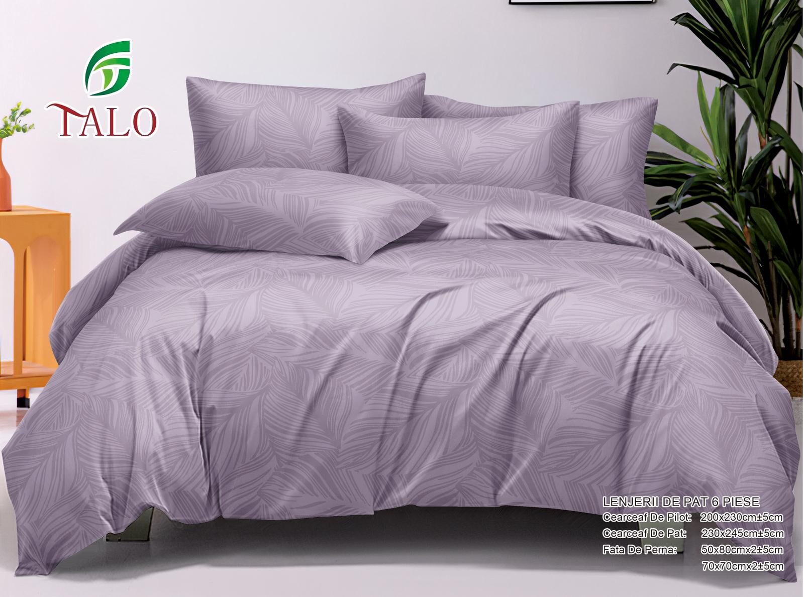 Lenjerie de pat 100% bumbac finet DELUXE – 6 piese, Model 17987 Lenjerie de pat 100% bumbac finet DELUXE – 6 piese, Model 17987