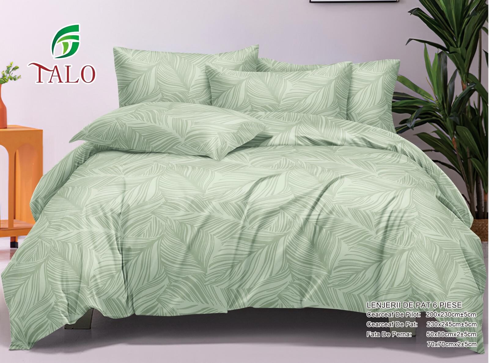 Lenjerie de pat 100% bumbac finet DELUXE – 6 piese, Model 17990 Lenjerie de pat 100% bumbac finet DELUXE – 6 piese, Model 17990