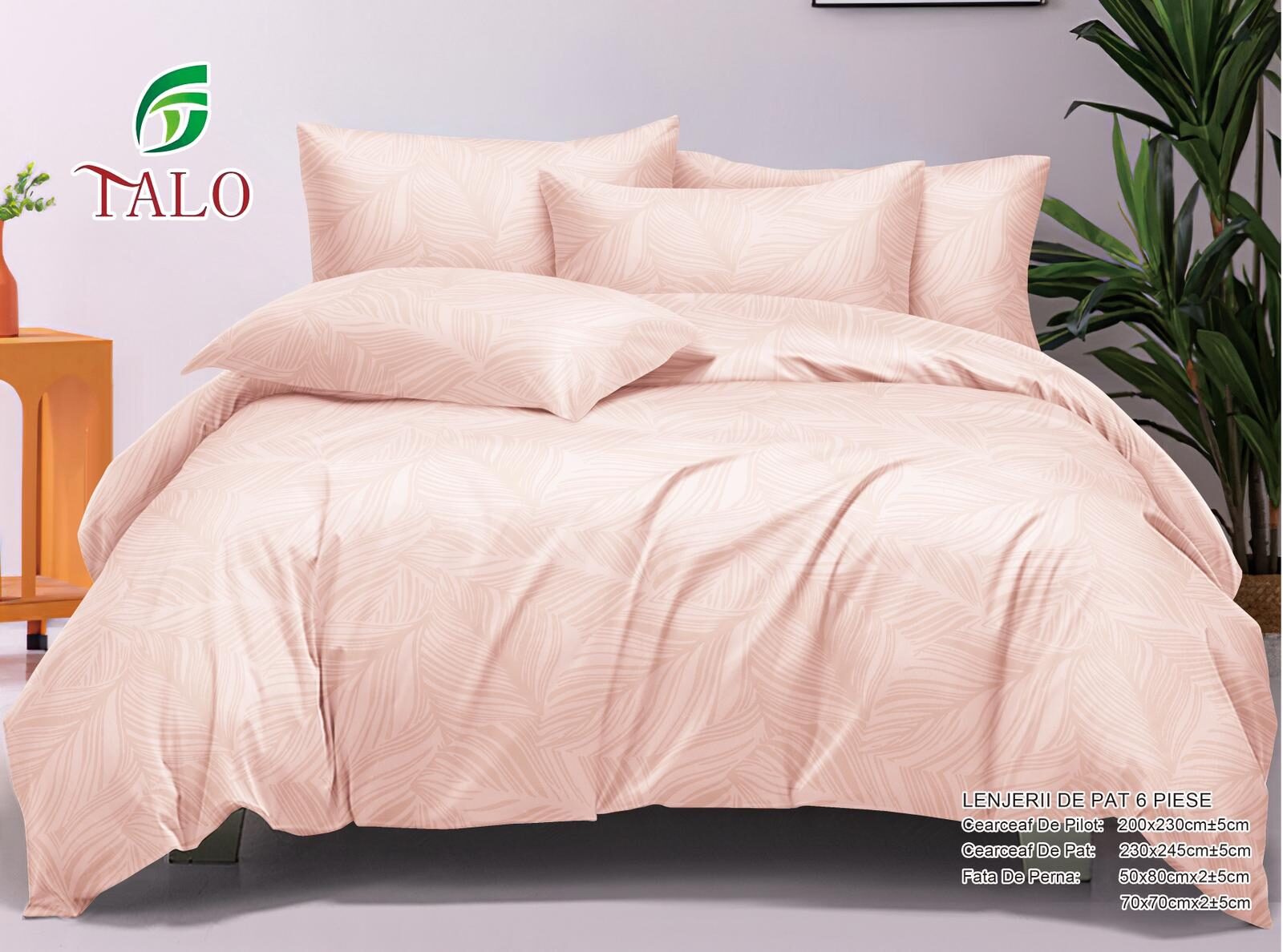 Lenjerie de pat 100% bumbac finet DELUXE – 6 piese, Model 17996 Lenjerie de pat 100% bumbac finet DELUXE – 6 piese, Model 17996