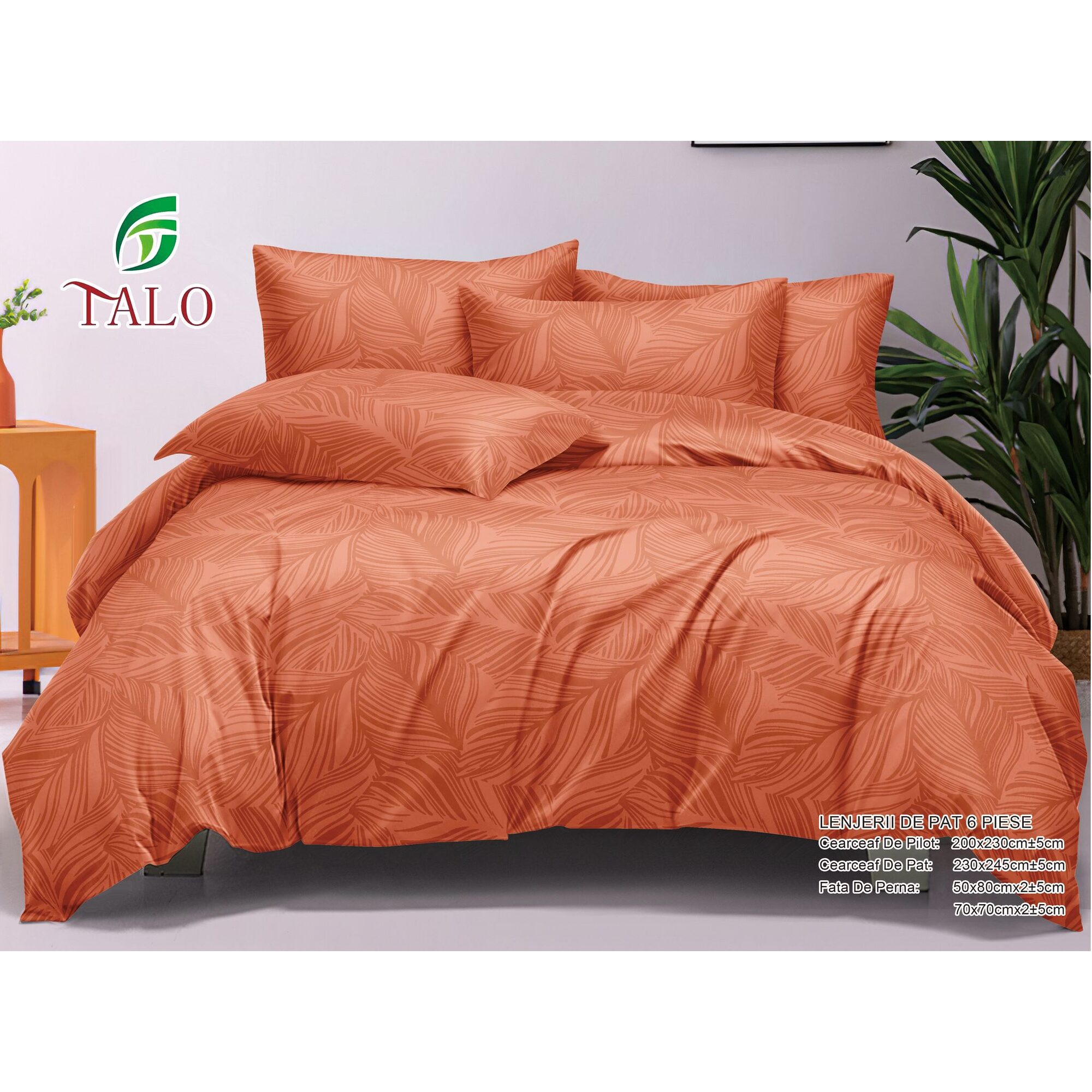Lenjerie de pat 100% bumbac finet DELUXE – 6 piese, Model 18001 Lenjerie de pat 100% bumbac finet DELUXE – 6 piese, Model 18001