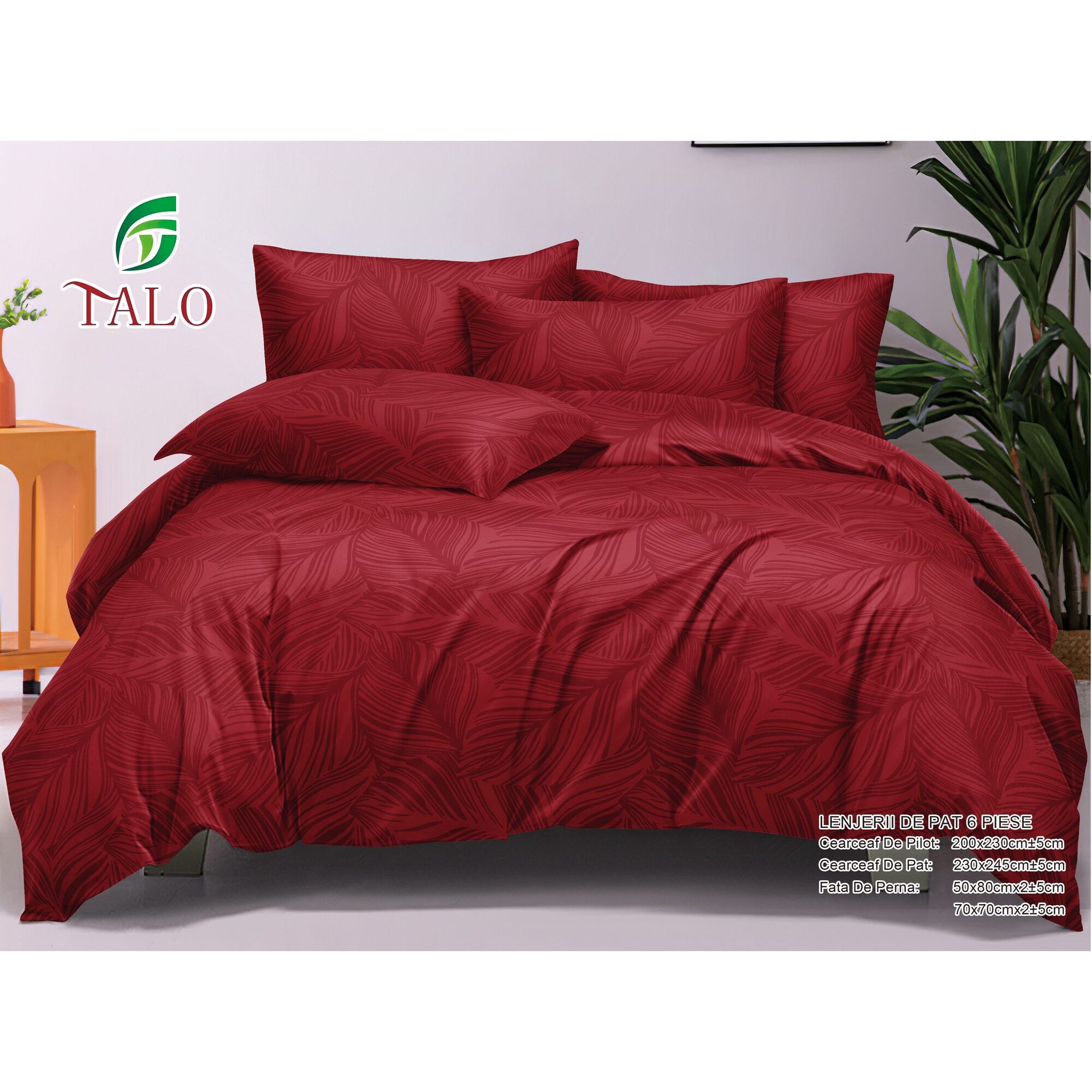 Lenjerie de pat 100% bumbac finet DELUXE – 6 piese, Model 18002 Lenjerie de pat 100% bumbac finet DELUXE – 6 piese, Model 18002