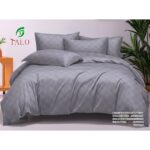Lenjerie de pat 100% bumbac finet DELUXE – cu elastic – 6 piese, Model 18005