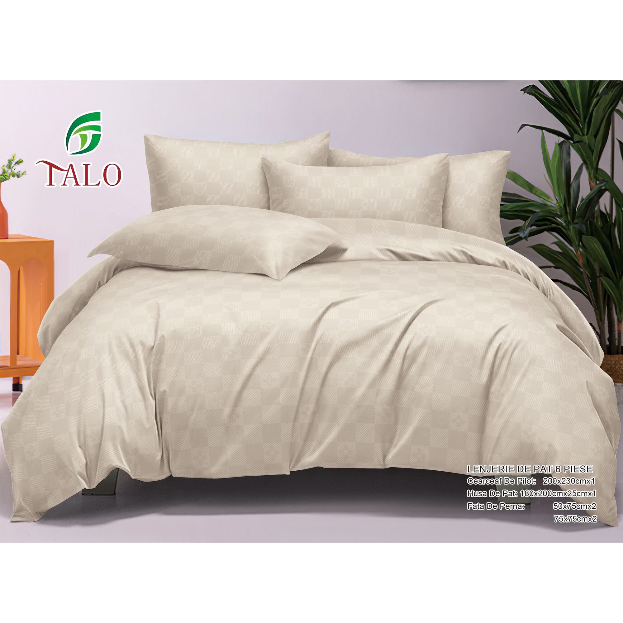 Lenjerie de pat 100% bumbac finet DELUXE – cu elastic – 6 piese, Model 18007 Lenjerie de pat 100% bumbac finet DELUXE – cu elastic – 6 piese, Model 18007