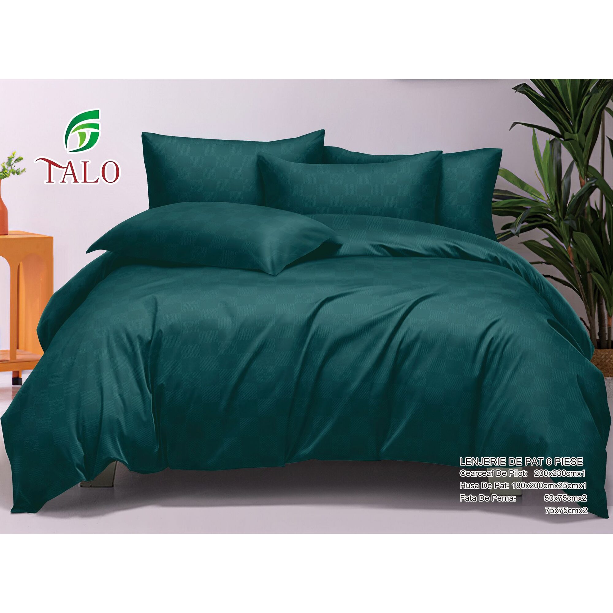 Lenjerie de pat 100% bumbac finet DELUXE – cu elastic – 6 piese, Model 18010 Lenjerie de pat 100% bumbac finet DELUXE – cu elastic – 6 piese, Model 18010