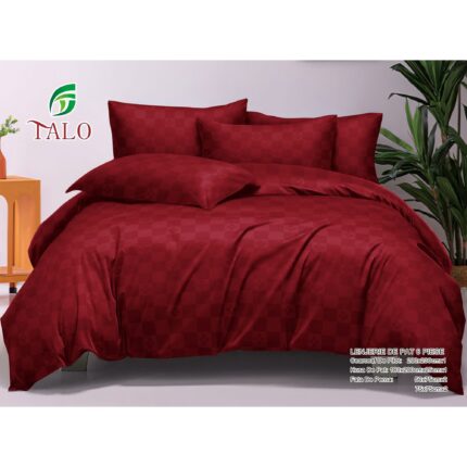 Lenjerie de pat 100% bumbac finet DELUXE – cu elastic – 6 piese, Model 18012