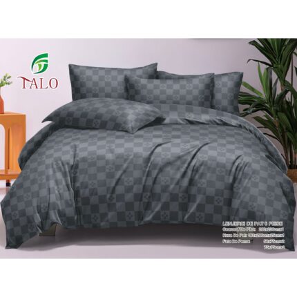 Lenjerie de pat 100% bumbac finet DELUXE – cu elastic – 6 piese, Model 18013