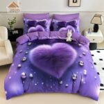 Lenjerie de pat 100% bumbac finet Premium – gama 5D – cu elastic – 6 piese, Model 17851 - imagine 4