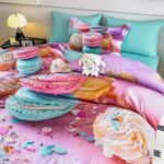 Lenjerie de pat 100% bumbac finet Premium – gama 5D – cu elastic – 6 piese, Model 17852 - imagine 2