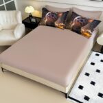 Lenjerie de pat 100% bumbac finet Premium – gama 5D – cu elastic – 6 piese, Model 17853 - imagine 3