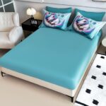 Lenjerie de pat 100% bumbac finet Premium – gama 5D – cu elastic – 6 piese, Model 17854 - imagine 3