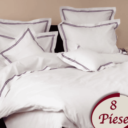 Lenjerie de pat 100% bumbac HoReCa – 8 piese, Model 7492