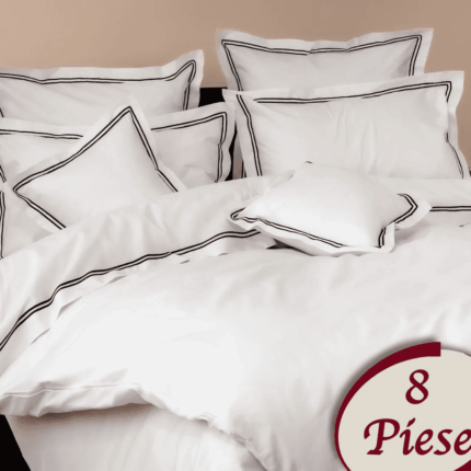 Lenjerie de pat 100% bumbac HoReCa – 8 piese, Model 7493