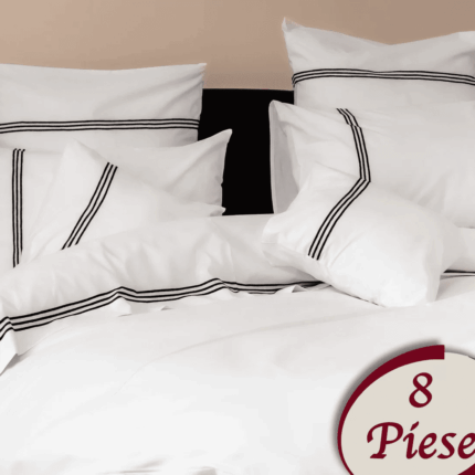 Lenjerie de pat 100% bumbac HoReCa – 8 piese, Model 7497