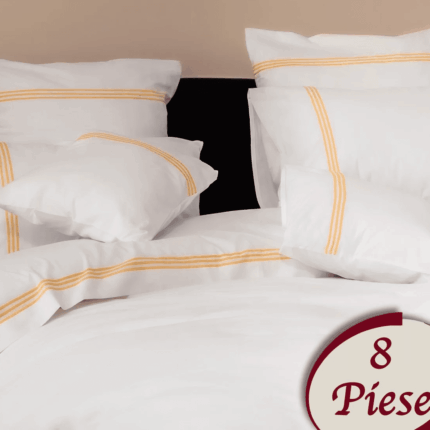 Lenjerie de pat 100% bumbac HoReCa – 8 piese, Model 7500