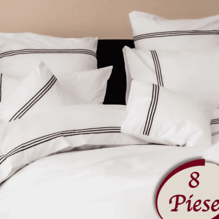 Lenjerie de pat 100% bumbac HoReCa – 8 piese, Model 7502