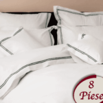 Lenjerie de pat 100% bumbac HoReCa – 8 piese, Model 7503