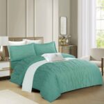 Lenjerie de pat 100% bumbac Jacquard cu elastic – 4 piese, Model 16356