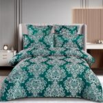 Lenjerie de pat 100% bumbac jacquard cu elastic – 6 piese, Model 10002 - imagine 2