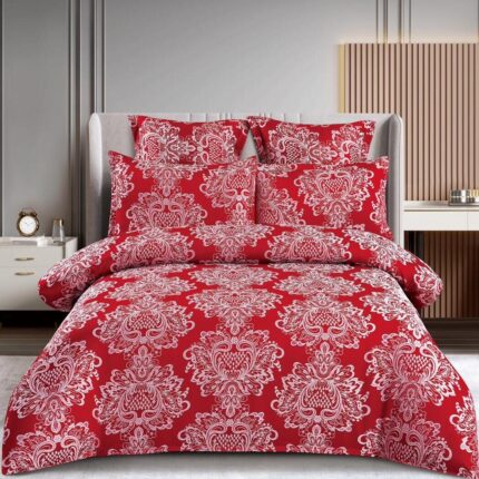 Lenjerie de pat 100% bumbac jacquard cu elastic – 6 piese, Model 10086 - imagine 2
