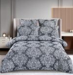 Lenjerie de pat 100% bumbac jacquard cu elastic – 6 piese, Model 10089 - imagine 2