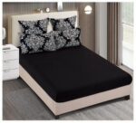 Lenjerie de pat 100% bumbac jacquard cu elastic – 6 piese, Model 10090