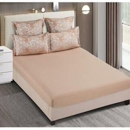 Lenjerie de pat 100% bumbac jacquard cu elastic – 6 piese, Model 10092