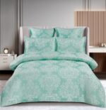 Lenjerie de pat 100% bumbac jacquard cu elastic – 6 piese, Model 10093 - imagine 2