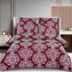Lenjerie de pat 100% bumbac jacquard cu elastic – 6 piese, Model 10094 - imagine 2