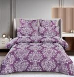 Lenjerie de pat 100% bumbac jacquard cu elastic – 6 piese, Model 10096 - imagine 2