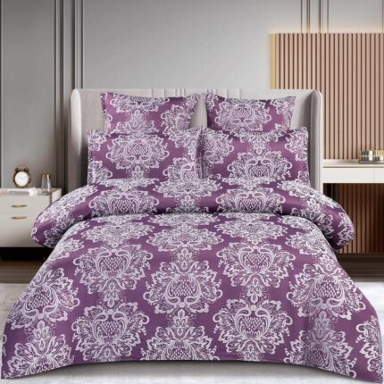 Lenjerie de pat 100% bumbac jacquard cu elastic – 6 piese, Model 10096 - imagine 2