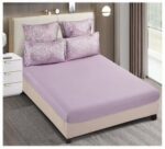 Lenjerie de pat 100% bumbac jacquard cu elastic – 6 piese, Model 10097