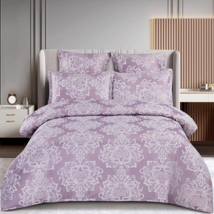 Lenjerie de pat 100% bumbac jacquard cu elastic – 6 piese, Model 10097 - imagine 2