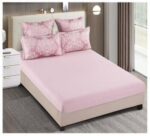 Lenjerie de pat 100% bumbac jacquard cu elastic – 6 piese, Model 10098