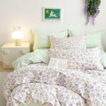 Lenjerie de pat 100% bumbac Premium – cu elastic – 4 piese, Model 14554