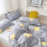 Lenjerie de pat 100% bumbac Premium – cu elastic – 4 piese, Model 14557