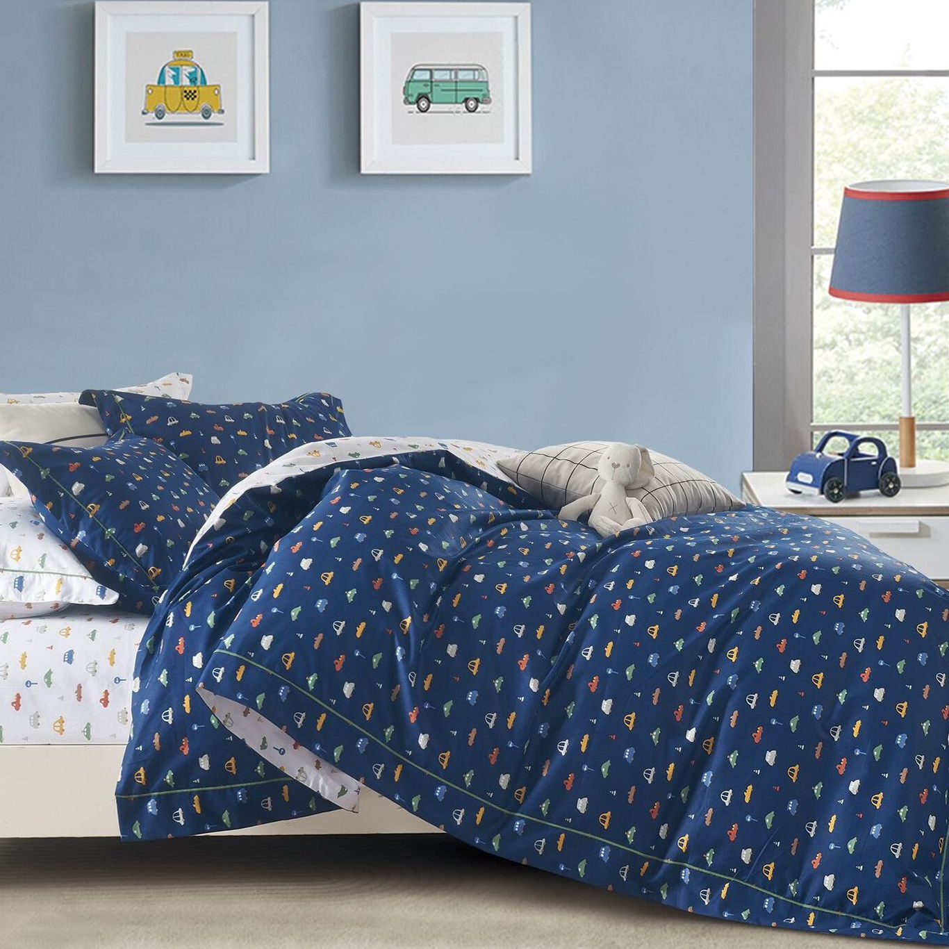 Lenjerie de pat 100% Bumbac Romanesc – 1 persoana – 4 piese, Model 14416 Lenjerie de pat 100% Bumbac Romanesc – 1 persoana – 4 piese, Model 14416