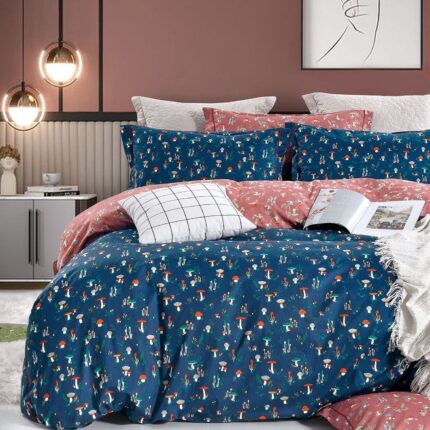 Lenjerie de pat 100% Bumbac Romanesc – 1 persoana – 4 piese, Model 14419