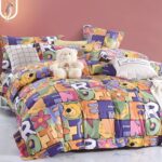 Lenjerie de pat 100% Bumbac Romanesc – 1 persoana – 4 piese, Model 14420