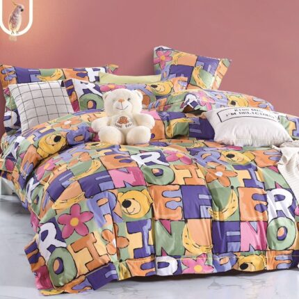 Lenjerie de pat 100% Bumbac Romanesc – 1 persoana – 4 piese, Model 14420