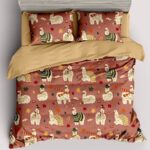 Lenjerie de pat 100% Bumbac Romanesc – 1 persoana – 4 piese, Model 14425
