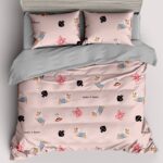 Lenjerie de pat 100% Bumbac Romanesc – 1 persoana – 4 piese, Model 14428
