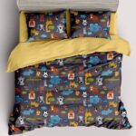 Lenjerie de pat 100% Bumbac Romanesc – 1 persoana – 4 piese, Model 14429