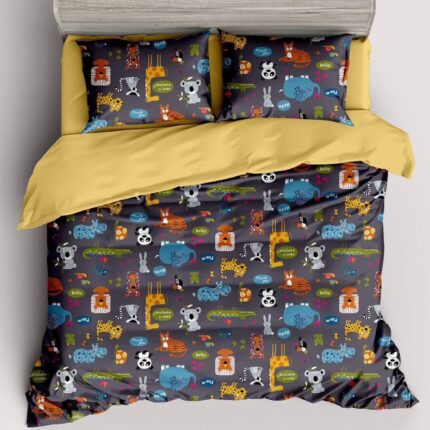 Lenjerie de pat 100% Bumbac Romanesc – 1 persoana – 4 piese, Model 14429
